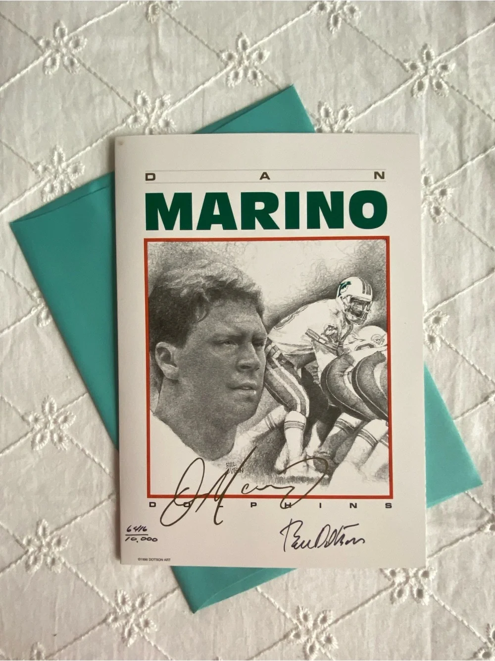 NFL Collectible Greeting Cards ** Signature are not real; all printed on cards**